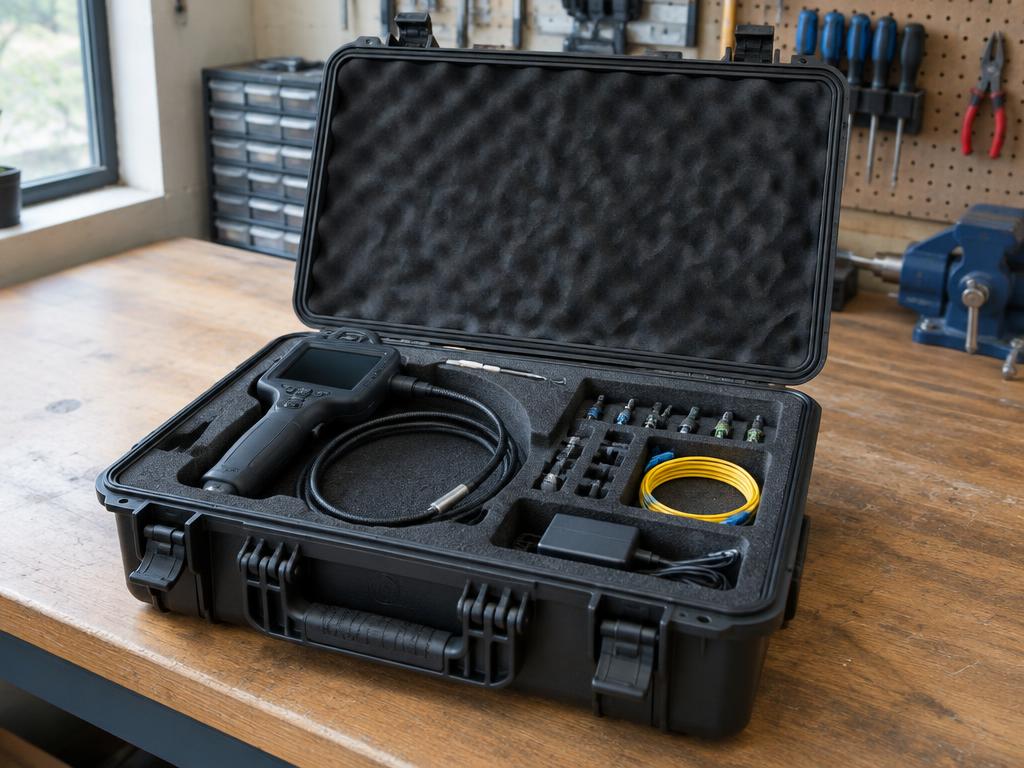 Demo fiber inspection kit (illustrative image)